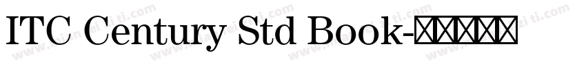 ITC Century Std Book字体转换